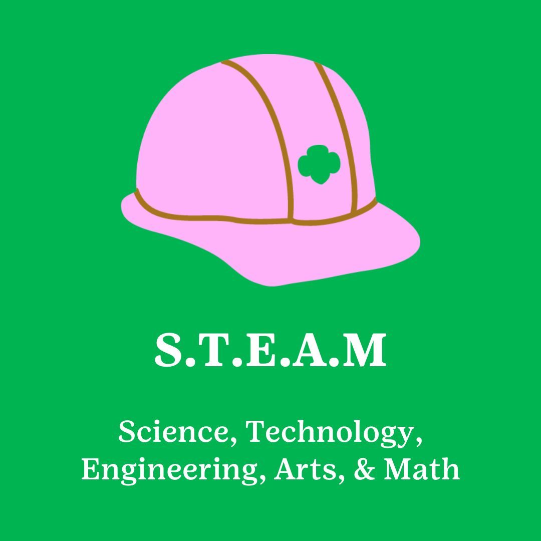 Graphic that reads STEM Computer science, engineering, robotics, outdoor STEM, and more!